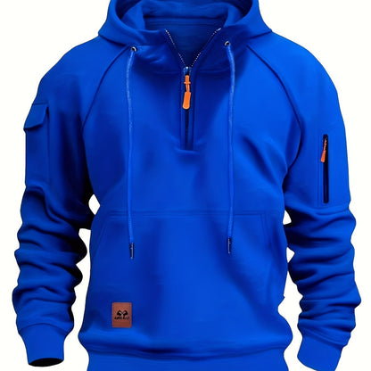 Sudadera con capucha utility y media cremallera