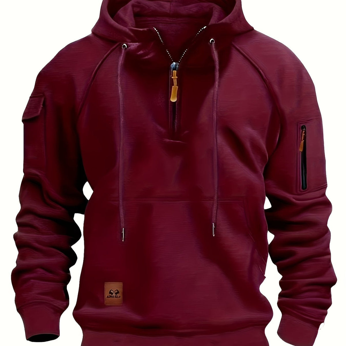 Sudadera con capucha utility y media cremallera