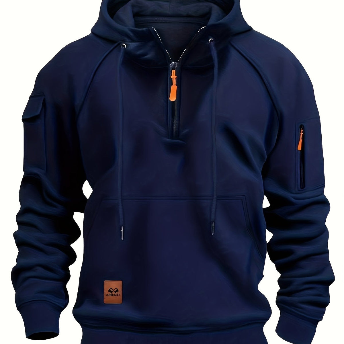 Sudadera con capucha utility y media cremallera