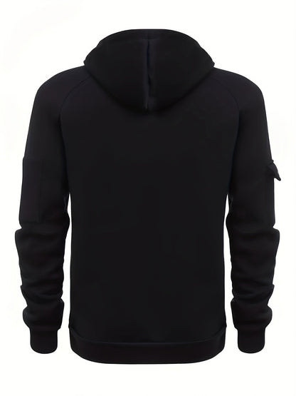 Sudadera con capucha utility y media cremallera