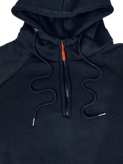 Sudadera con capucha utility y media cremallera