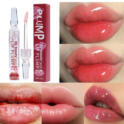 Suero Voluminizador de Labios LumaGlow Instantáneo para Labios Más Llenos