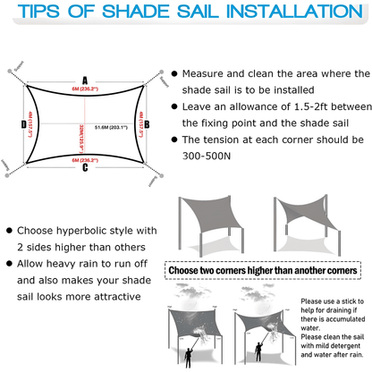 SUNSAIL – Velas Solares Impermeables con Protección UV para Terraza y Balcón
