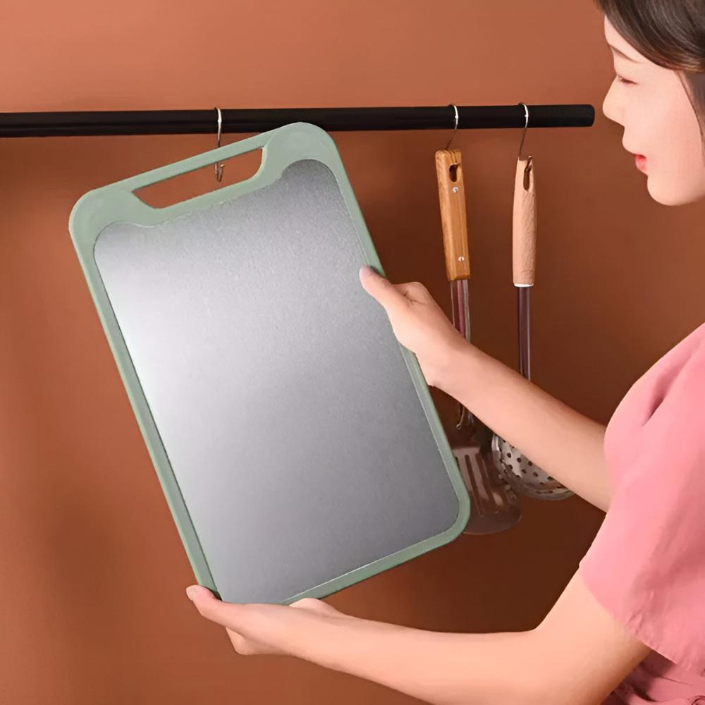Tabla de Cortar de Acero Inoxidable Doble Lado Estilosa
