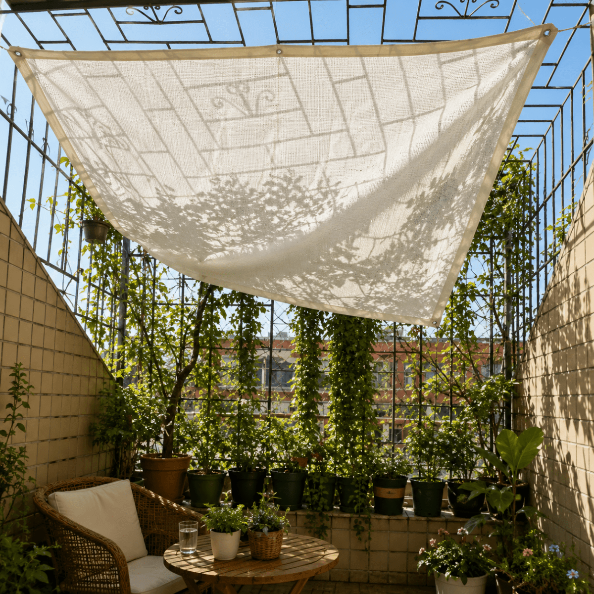 TERRACOVER – Red de sombra para terraza, balcón y jardín