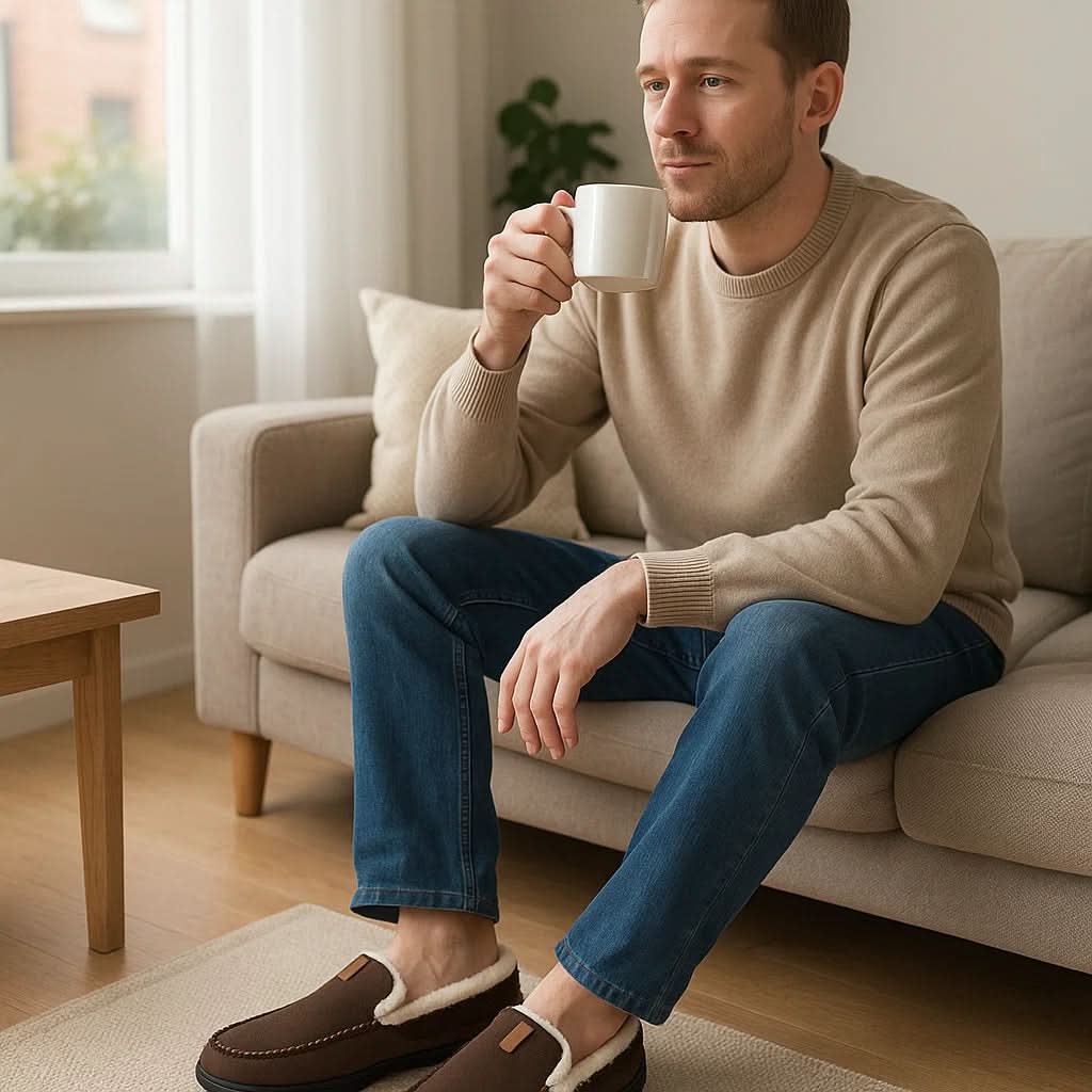 TERRAWOOL – Zapatos de Hombre Cálidos y Sin Cordones Hechos de Lana Sintética
