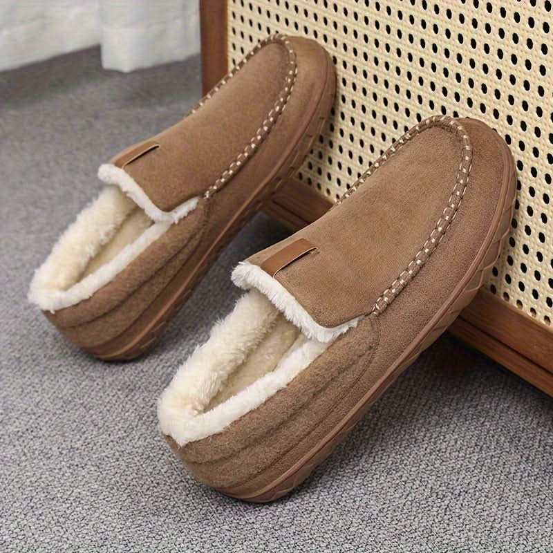 TERRAWOOL – Zapatos de Hombre Cálidos y Sin Cordones Hechos de Lana Sintética