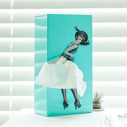 TISSUDANCE – Caja de pañuelos Rock Juguetona para Decoración Creativa del Hogar