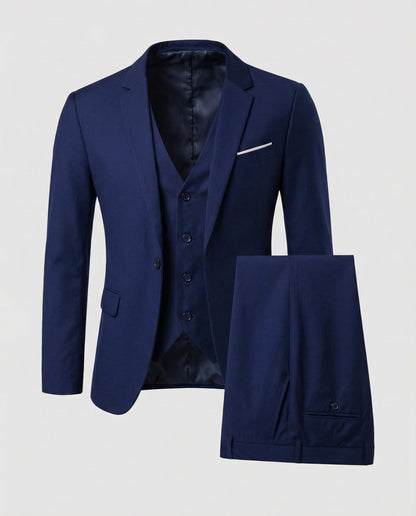 Traje clásico de tres piezas para hombre para ocasiones formales