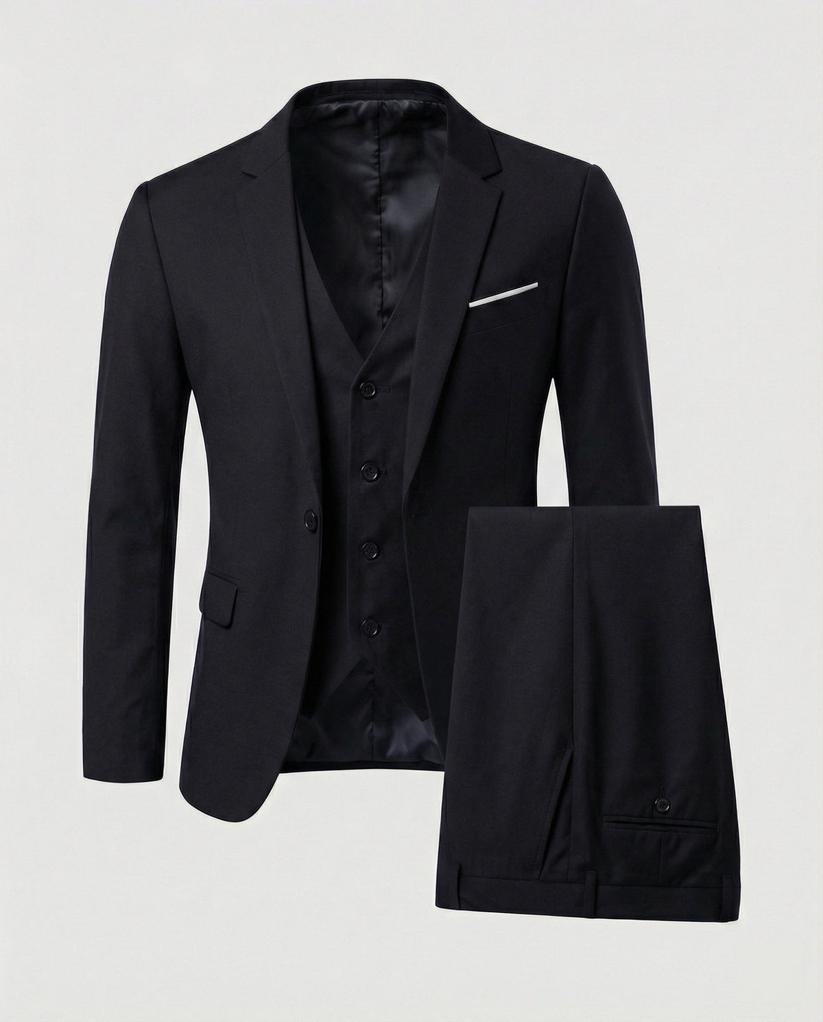Traje clásico de tres piezas para hombre para ocasiones formales