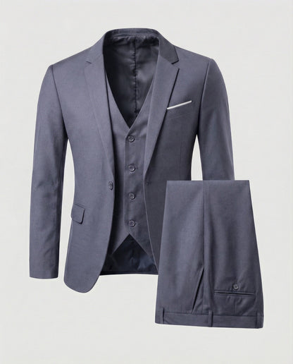 Traje clásico de tres piezas para hombre para ocasiones formales
