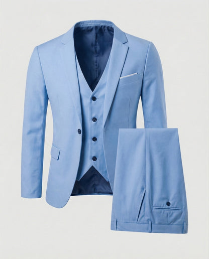 Traje clásico de tres piezas para hombre para ocasiones formales