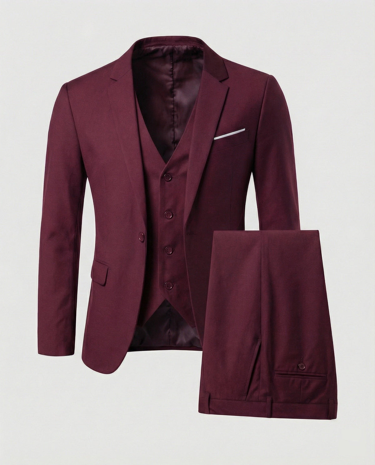 Traje clásico de tres piezas para hombre para ocasiones formales