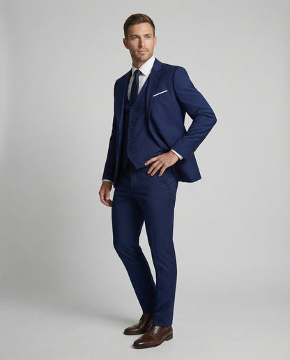 Traje clásico de tres piezas para hombre para ocasiones formales