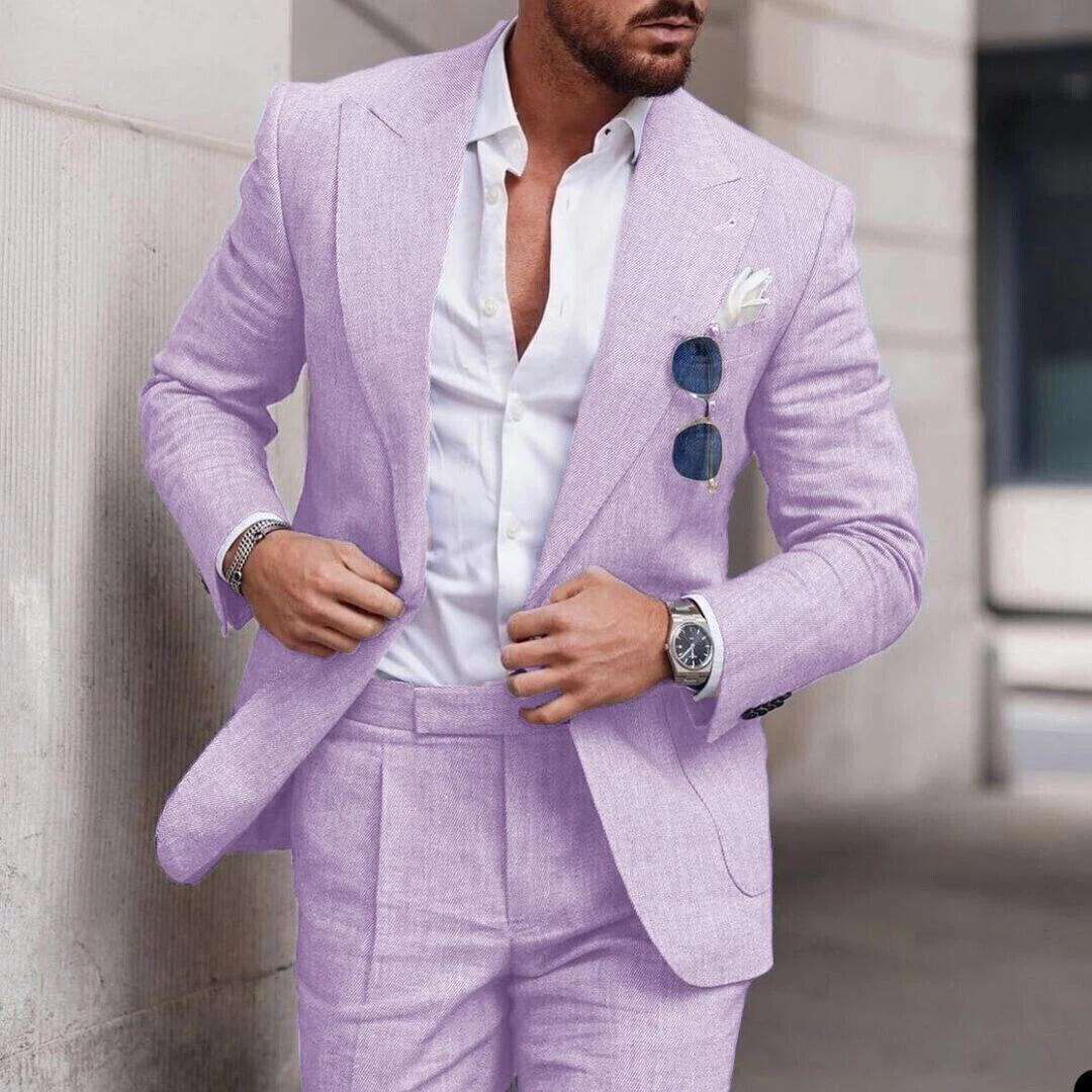 Traje de dos piezas para hombre para bodas en la playa