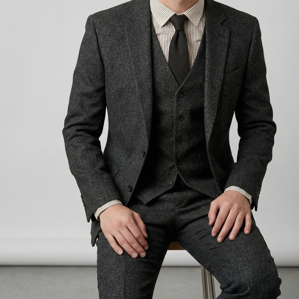 Traje slim fit de tres piezas