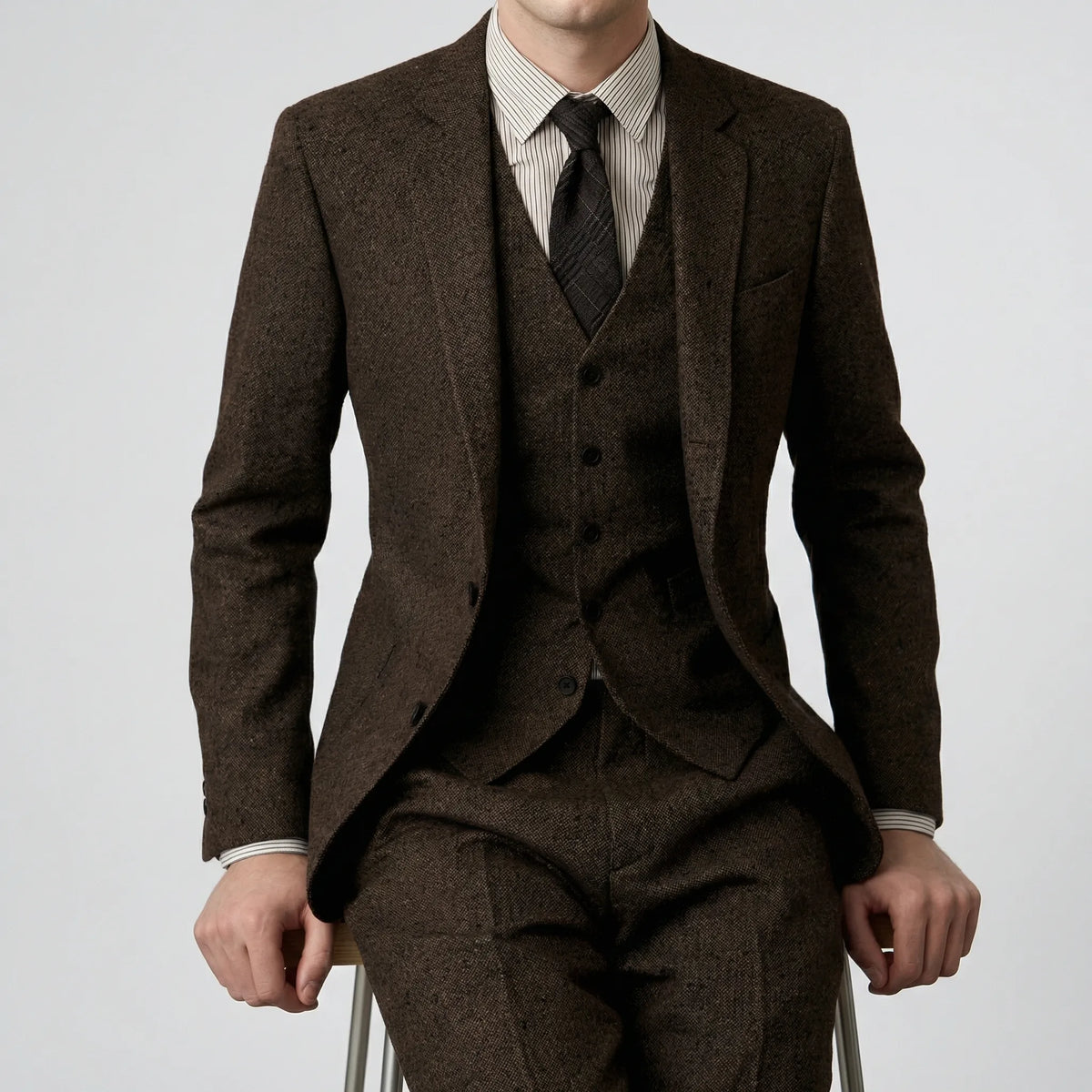 Traje slim fit de tres piezas