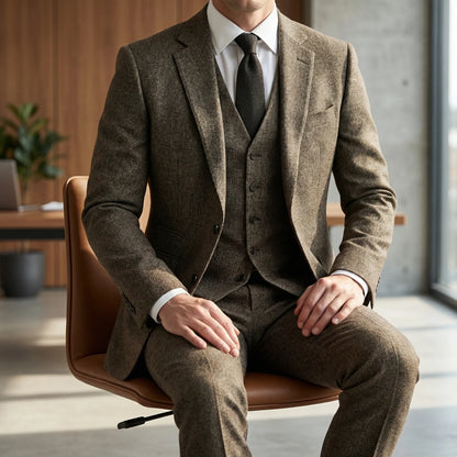 Traje slim fit de tres piezas