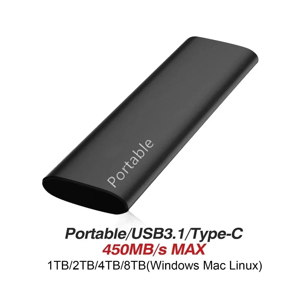 Unidad SSD externa portátil de alta velocidad de aluminio