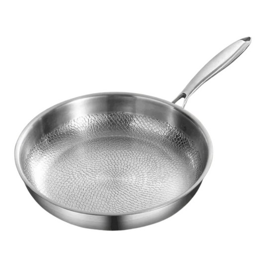 Utensilios de Cocina de Inducción Hechos de Titanio con Acabado Martillado – Utensilios de Cocina Duraderos y Elegantes en Plata Metálica