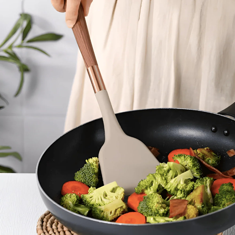 Utensilios de Cocina de Silicona de Lujo | Set de 10 Piezas