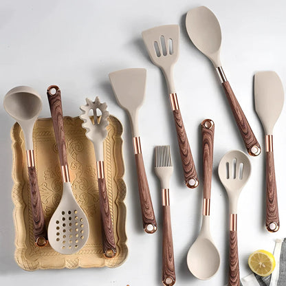 Utensilios de Cocina de Silicona de Lujo | Set de 10 Piezas