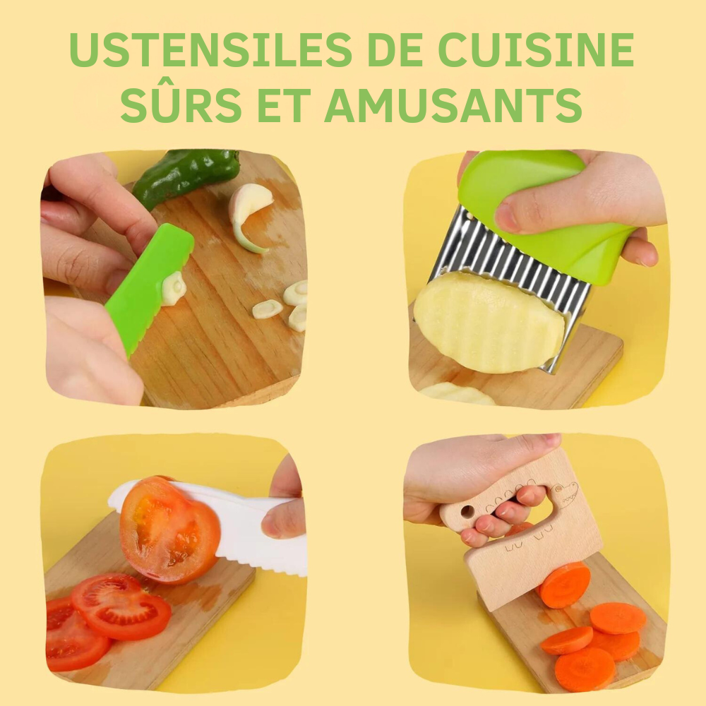 Utensilios de Cocina Seguros para Niños para Montessori (12 piezas)