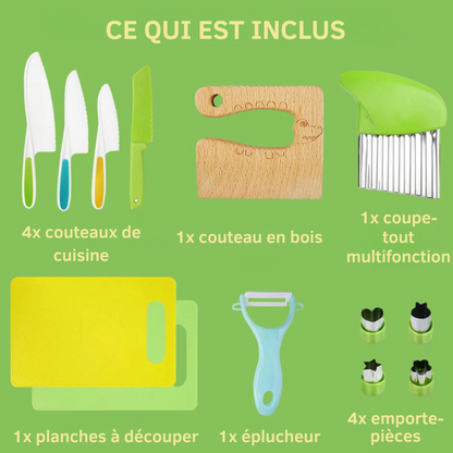 Utensilios de Cocina Seguros para Niños para Montessori (12 piezas)
