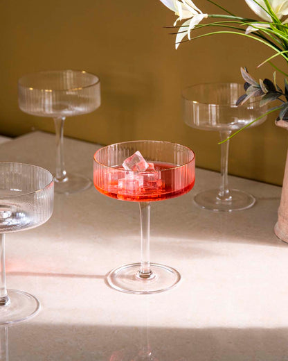 Vasos de Cóctel Acanalados - Set de 6