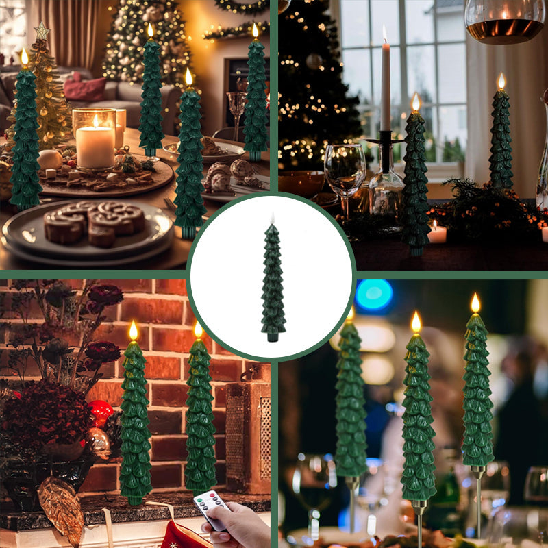 Velas LED en forma de árbol de Navidad