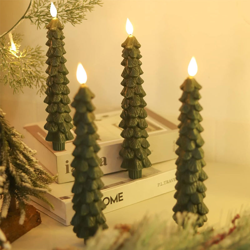 Velas LED en forma de árbol de Navidad