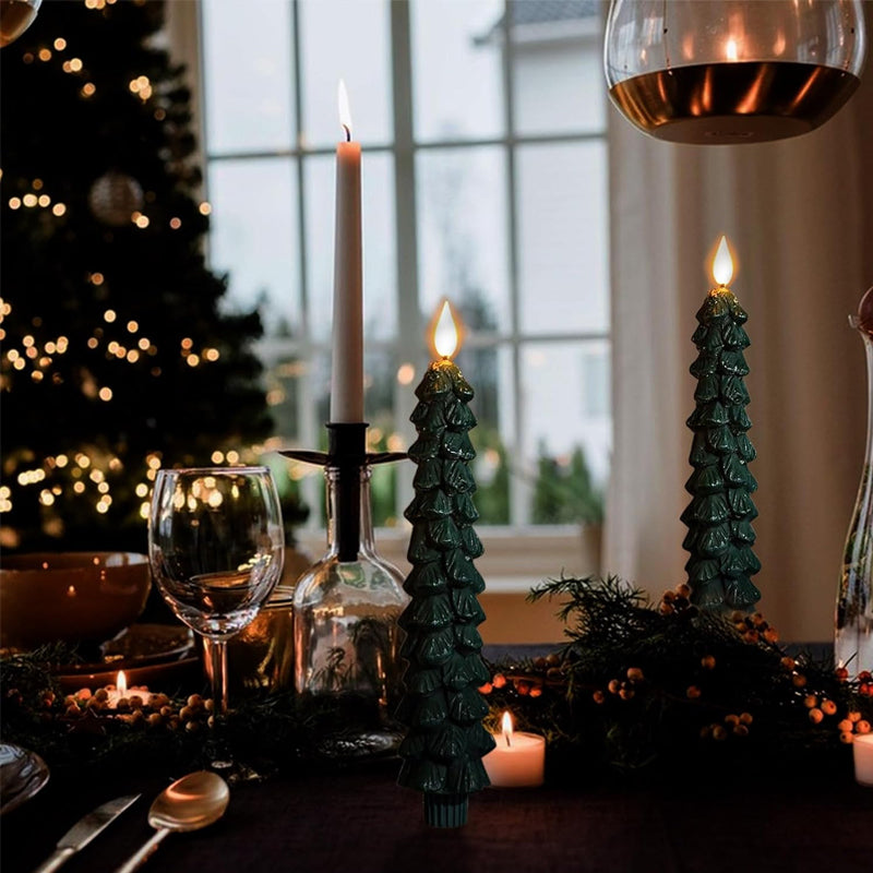 Velas LED en forma de árbol de Navidad