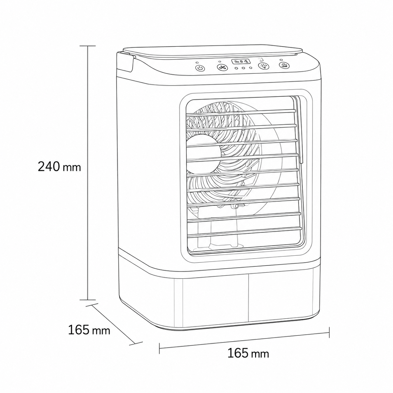 Ventilador de Aire Acondicionado Portátil Unisex con Caja de Hielo