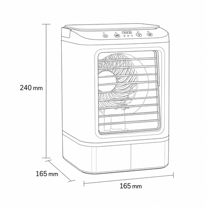 Ventilador de Aire Acondicionado Portátil Unisex con Caja de Hielo