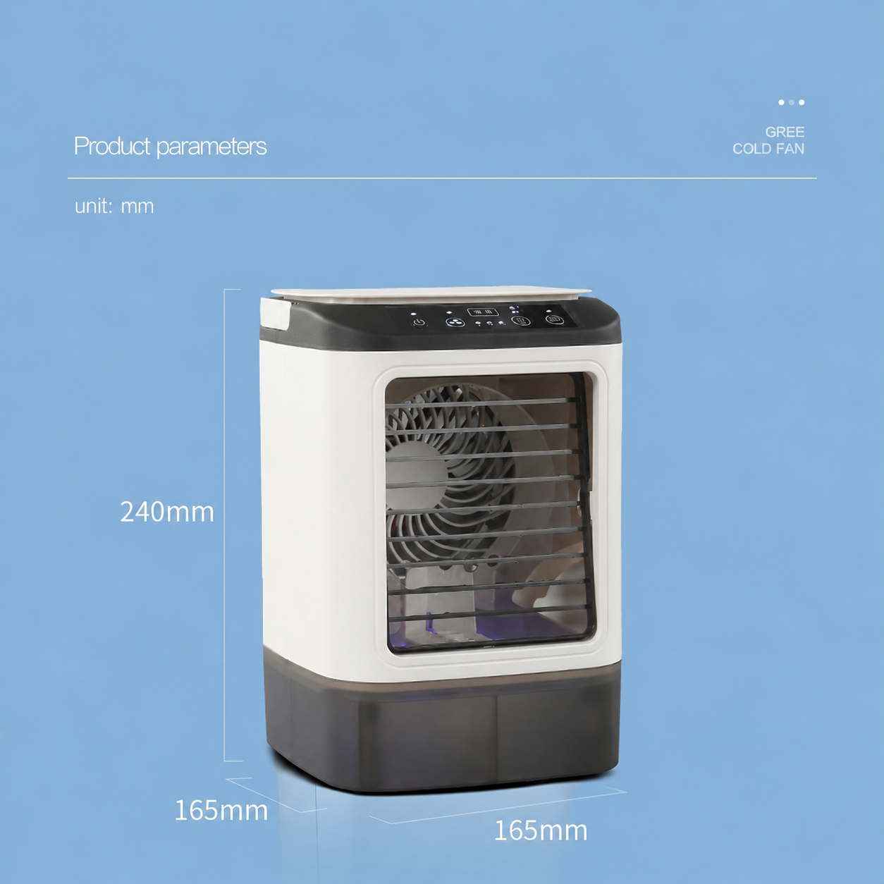 Ventilador de Aire Acondicionado Portátil Unisex con Caja de Hielo