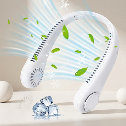 Ventilador de Cuello Portátil Sin Aspas - Enfriamiento de 360° para Todos