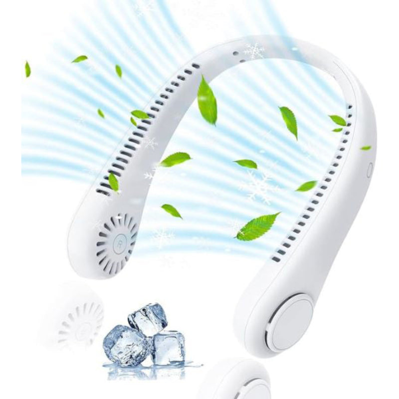 Ventilador de Cuello Portátil Sin Aspas - Enfriamiento de 360° para Todos