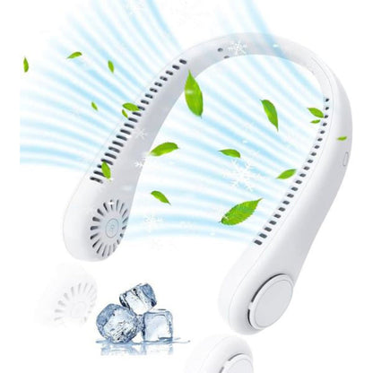 Ventilador de Cuello Portátil Sin Aspas - Enfriamiento de 360° para Todos