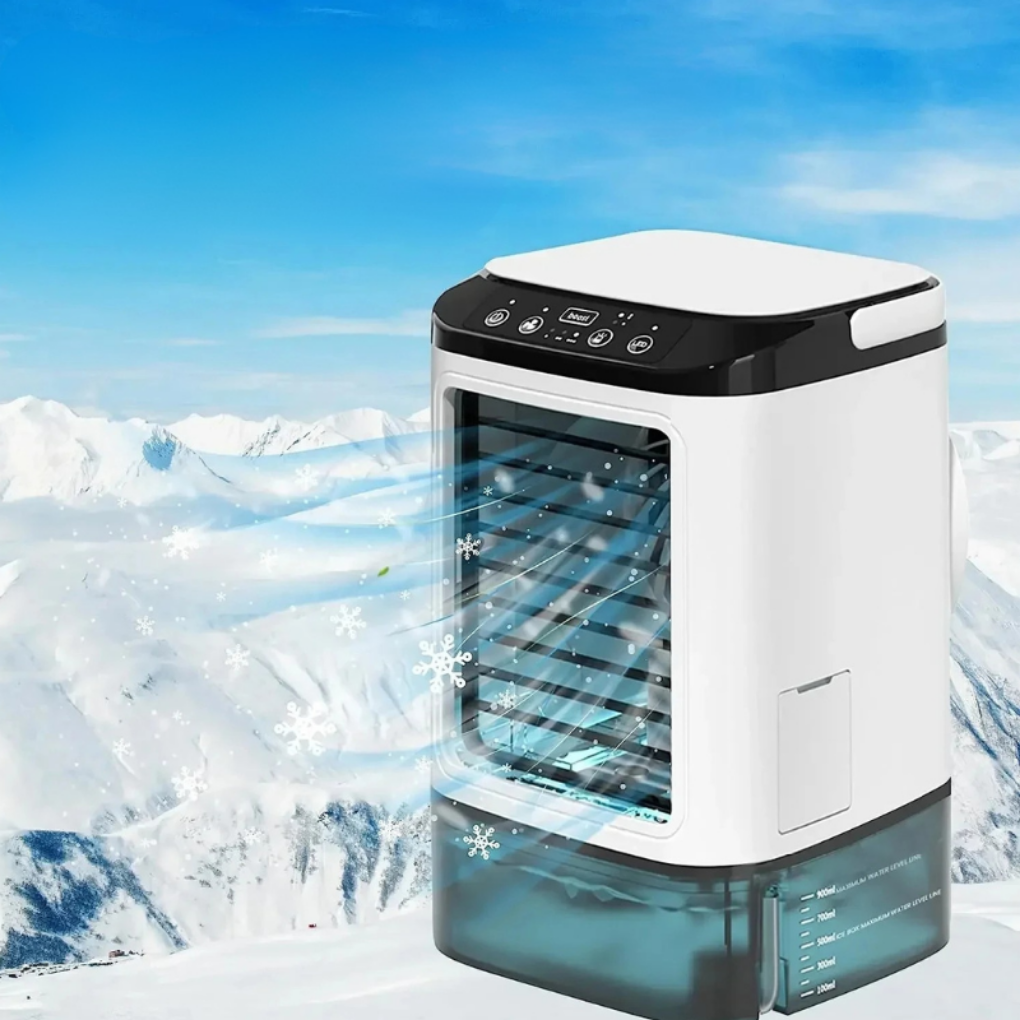 Ventilador de Enfriamiento Compacto con Humidificador