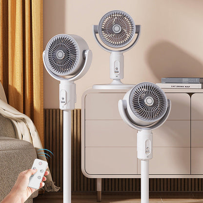 Ventilador de Pie con Motor, Ventilador Muy Silencioso de 20 dB, Distancia de Lanzamiento de 30 m, Volumen de Aire de 2465 m³/h, Ventilador con Control Remoto y Enfriamiento | VierraSol