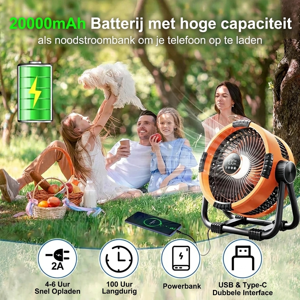 Ventilador Potente - para Uso en Interiores y Exteriores