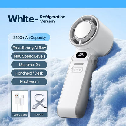 Ventilador Turbo Portátil con Refrigeración Semiconductora para Frescura Instantánea