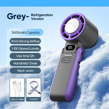 Ventilador Turbo Portátil con Refrigeración Semiconductora para Frescura Instantánea