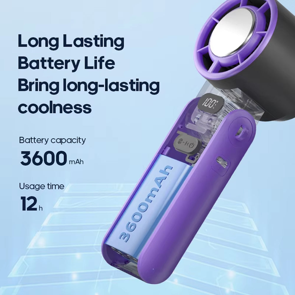 Ventilador Turbo Portátil con Refrigeración Semiconductora para Frescura Instantánea