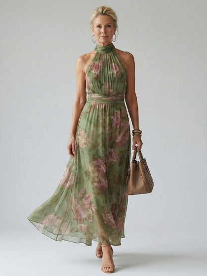 Vestido largo sin mangas para mujer