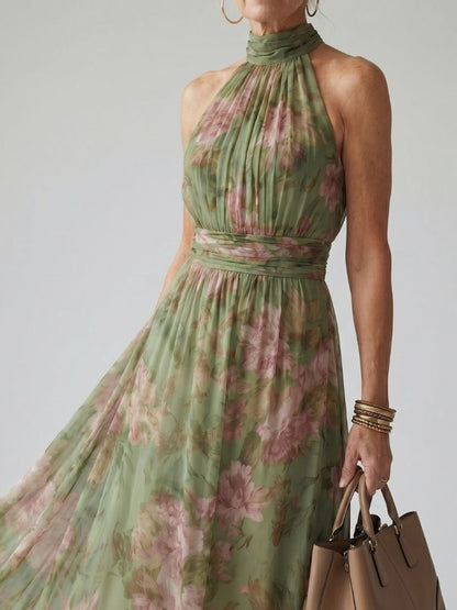 Vestido largo sin mangas para mujer