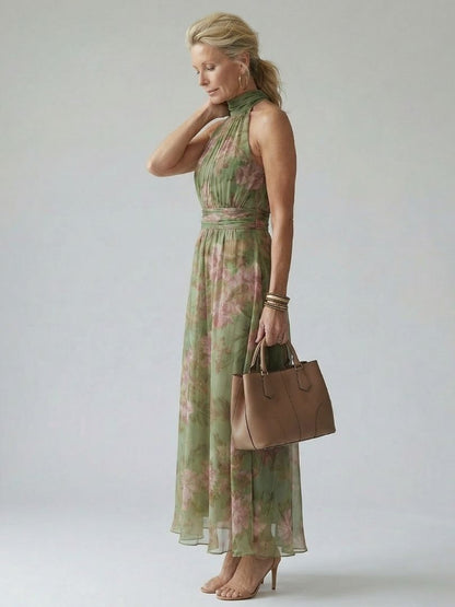Vestido largo sin mangas para mujer