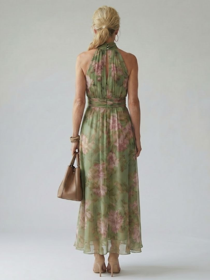 Vestido largo sin mangas para mujer