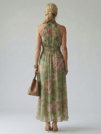 Vestido largo sin mangas para mujer