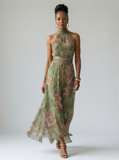 Vestido largo sin mangas para mujer